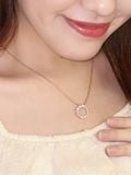  Matrix pendant Crystal pearl, Round cut, White, Rose gold-tone plated 