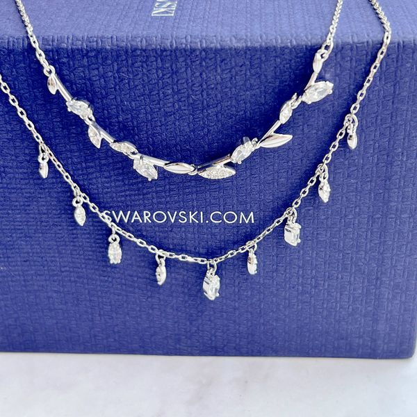  Dây chuyền Mayfly đôi Swarovski - Swarovski Mayfly necklace, white rhodium plated 