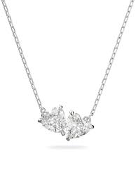  Mesmera Attract necklace Heart, White, Rhodium plated 