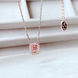  Dây chuyền Swarovski dancing Millenia hồng -  Swarovski Millenia necklace Octagon cut, Pink, Rose gold-tone plated 
