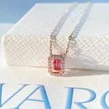  Dây chuyền Swarovski Millenia đá nhảy tím violet - Swarovski Millenia necklace Octagon cut, Purple, Rose gold-tone plated 
