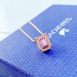  Dây chuyền Swarovski Millenia đá nhảy tím violet - Swarovski Millenia necklace Octagon cut, Purple, Rose gold-tone plated 