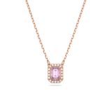  Dây chuyền Swarovski Millenia đá nhảy tím violet - Swarovski Millenia necklace Octagon cut, Purple, Rose gold-tone plated 