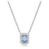  Dây chuyền Millenia dancing xanh Swarovski - Swarovski Millenia necklace Octagon cut, Blue, Rhodium plated 