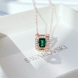  Dây chuyền Swarovski Millenia đá nhảy tone xanh ngọc - Swarovski  Swarovski Zirconia Millenia Pendant, Octagon Cut, Rose Gold Tone 