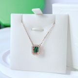  Dây chuyền Swarovski Millenia đá nhảy tone xanh ngọc - Swarovski  Swarovski Zirconia Millenia Pendant, Octagon Cut, Rose Gold Tone 
