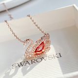 Dây chuyền thiên nga dancing đỏ Swarovski -  Dancing Swan necklace Swan, Red, Rose gold-tone plated 