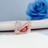  Dây chuyền thiên nga dancing đỏ Swarovski -  Dancing Swan necklace Swan, Red, Rose gold-tone plated 