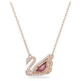  Dây chuyền thiên nga dancing đỏ Swarovski -  Dancing Swan necklace Swan, Red, Rose gold-tone plated 