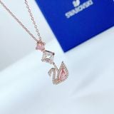  Dây chuyền thiên nga Swarovski dazzling hồng chữ Y - Swarovski Dazzling Swan Y necklace Swan, Pink, Rose gold-tone plated 