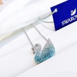  Dây chuyền thiên nga ombre xanh to Swarovski - Swarovski Iconic Swan pendant Swan, Medium, Blue, Rhodium plated 