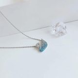  Dây chuyền thiên nga ombre xanh to Swarovski - Swarovski Iconic Swan pendant Swan, Medium, Blue, Rhodium plated 