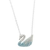  Dây chuyền thiên nga ombre xanh to Swarovski - Swarovski Iconic Swan pendant Swan, Medium, Blue, Rhodium plated 