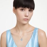  Dây chuyền thiên nga Swarovski tung cánh mẫu new màu xanh biển - Swarovski Iconic Swan pendant Swan, Medium, Blue, Rhodium plated 