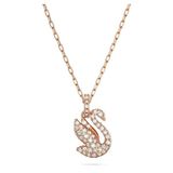  Dây chuyền Swarovski mẫu nga tung cánh vàng hồng nhỏ - Swarovski Iconic Swan pendant Swan, Small, White, Rose gold-tone plated 