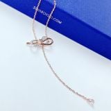  Dây chuyền Swarovski chữ Y màu vàng hồng - Swarovski Lifelong Bow necklace Bow, White, Mixed metal finish 