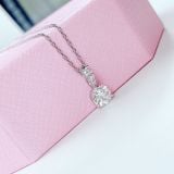  Dây chuyền Swarovski Solitaire trắng - Solitaire pendant Round cut, White, Rhodium plated 