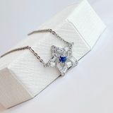  Stella pendant Mixed cuts, Star, Blue, Rhodium plated 