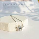  Stella pendant Mixed cuts, Star, Blue, Rhodium plated 