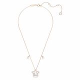  Dây chuyền Swarovski Stella màu vàng hồng - Swarovski Stella necklace Mixed cuts, Star, White, Rose gold-tone plated 