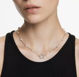  Dây chuyền Stella Swarovski mix ngọc trai - Swarovski Stella necklace Star, White, Rhodium plated 