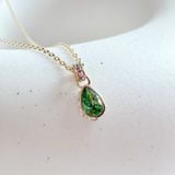  Stilla pendant Pear cut, Green, Gold-tone plated 