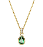  Stilla pendant Pear cut, Green, Gold-tone plated 
