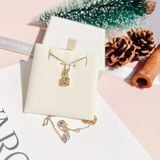  Dây chuyền Swarovski Stilla vuông màu vàng - Swarovski Stilla pendant Square cut, Yellow, Gold-tone plated 