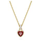  Dây chuyền Swarovski Stilla tim đỏ - Swarovski Stilla pendant Heart, Red, Gold-tone plated 