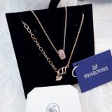  Dây chuyền Swarovski Stone hồng - Swarovski Stone pendant Pink, Rose gold-tone plated 