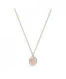  Dây chuyền thiên nga Swarovski khắc thiên nga đeo 2 mặt màu vàng hồng - Swarovski Signum pendant Swan, White, Rose gold-tone plated 