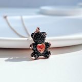  Teddy pendant Teddy, Black, Rose gold-tone plated 