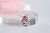  Dây chuyền Swarovski Pop Swan hồng - Swarovski Swan pendant Swan, Pink, Rhodium plated 