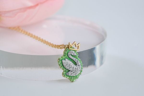  Dây chuyền Swarovski Pop Swan xanh - Swarovski Pop Swan pendant Swan, Green, Gold-tone plated 