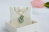 Dây chuyền Swarovski Pop Swan xanh - Swarovski Pop Swan pendant Swan, Green, Gold-tone plated 