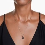  Swarovski Swan pendant Swan, Small, Black, Rose gold-tone plated 