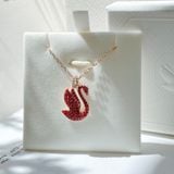  Dây chuyền Swarovski tung cánh đỏ - Swarovski  Swarovski Iconic Swan pendant Swan, Medium, Red, Gold-tone plated 