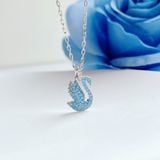  Dây chuyền Swarovski tung cánh xanh biển - Swarovski Iconic Swan pendant Swan, Small, Blue, Rhodium plated 