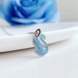  Dây chuyền Swarovski tung cánh xanh biển - Swarovski Iconic Swan pendant Swan, Small, Blue, Rhodium plated 