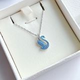  Dây chuyền Swarovski tung cánh xanh biển - Swarovski Iconic Swan pendant Swan, Small, Blue, Rhodium plated 