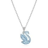  Dây chuyền Swarovski tung cánh xanh biển - Swarovski Iconic Swan pendant Swan, Small, Blue, Rhodium plated 