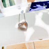  Swarovski Infinity necklace Heart, White, Mixed metal finish 