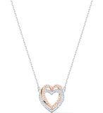  Swarovski Infinity necklace Heart, White, Mixed metal finish 