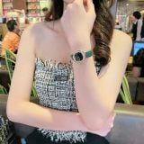  Đồng hồ Swarovski Crystalline Aura màu xanh ngọc lục bảo - Swarovski  Crystalline Aura watch Swiss Made, Leather strap, Green, Rose gold-tone finish 