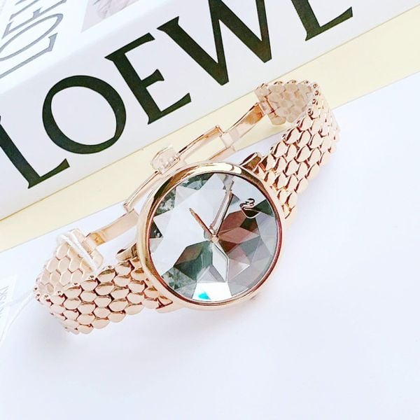  Đồng hồ Swarovski Crystal Lake vàng hồng - Swarovski Crystal Lake Quartz Grey Dial Ladies Watch 