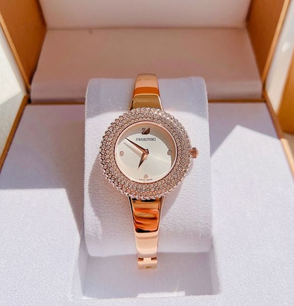  Swarovski Crystal Rose Watch 34mm 