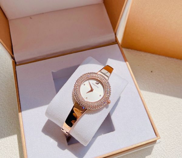  Swarovski Crystal Rose Watch 34mm 