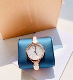  Đồng hồ Swarovski Crystalline màu trắng - Swarovski Crystalline Delight watch Swiss Made, Metal bracelet, White, Rose gold-tone finish 