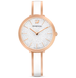  Đồng hồ Swarovski Crystalline màu trắng - Swarovski Crystalline Delight watch Swiss Made, Metal bracelet, White, Rose gold-tone finish 