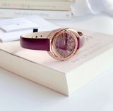  Đồng hồ Swarovski Duo màu đỏ- Swarovski Duo watch burgundy case 33 x 28mm 